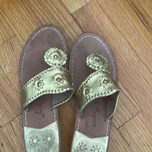 Jack rodgers gold sandals